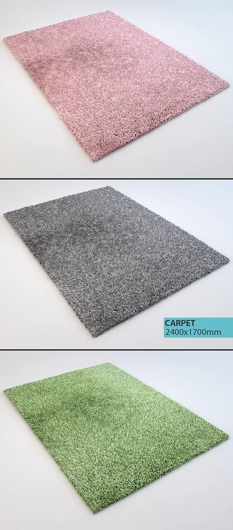 carpet with a short nap 3D Model carpet with a short nap 3D Model