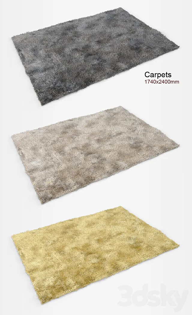 Carpet with long pile 2 3DModel Carpet with long pile 2 3DModel
