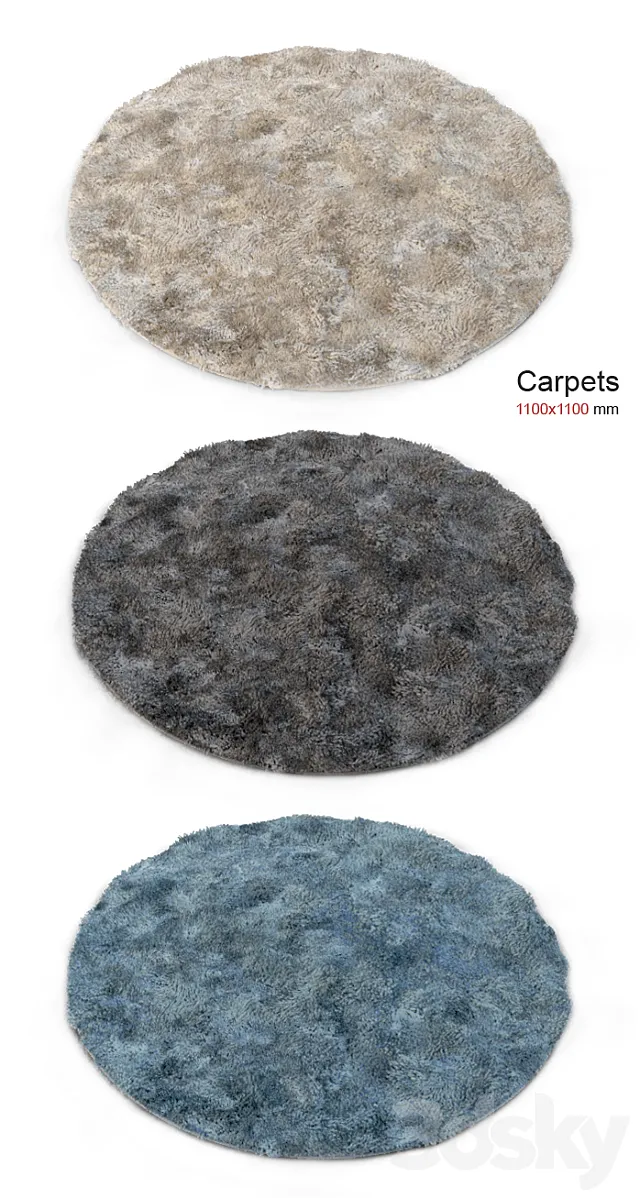 Carpet with long pile 3 3DModel Carpet with long pile 3 3DModel