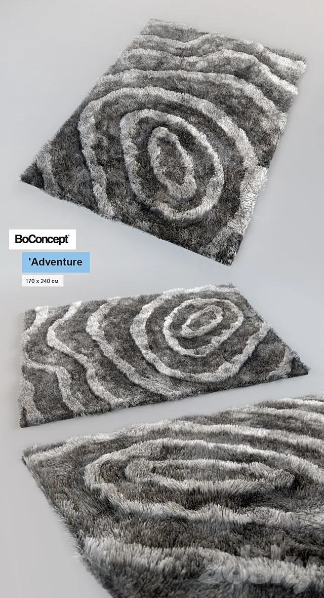 Carpet with long pile BoConcept 3DModel Carpet with long pile BoConcept 3DModel