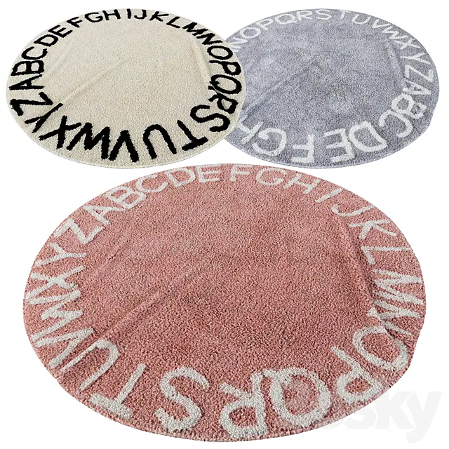 Carpets “Alphabet” 3D Model Carpets “Alphabet” 3D Model