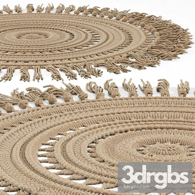 Carpets Braided Mat 3D Model Download