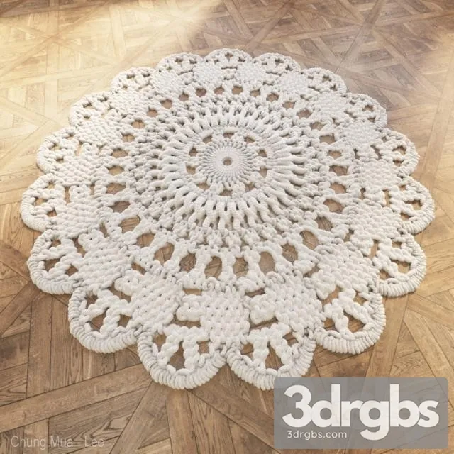 Carpets Crochet Rug 3D Model Download