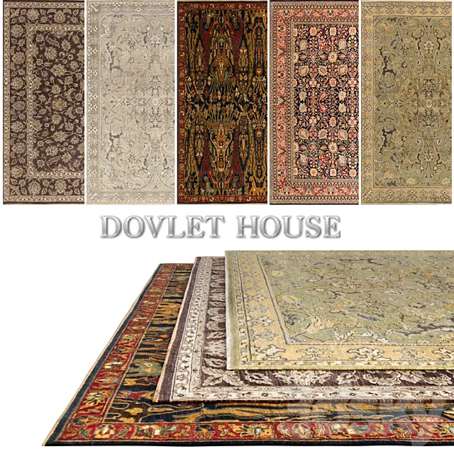 Carpets DOVLET HOUSE 5 pieces (part 213) 3D Model Carpets DOVLET HOUSE 5 pieces (part 213) 3D Model