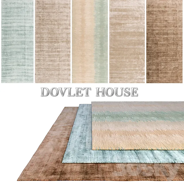 Carpets DOVLET HOUSE 5 pieces (part 246) 3D Model Carpets DOVLET HOUSE 5 pieces (part 246) 3D Model