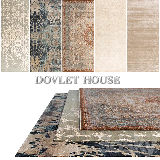 Carpets DOVLET HOUSE 5 pieces (part 247) 3D Model Carpets DOVLET HOUSE 5 pieces (part 247) 3D Model