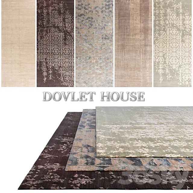 Carpets DOVLET HOUSE 5 pieces (part 248) 3D Model Carpets DOVLET HOUSE 5 pieces (part 248) 3D Model
