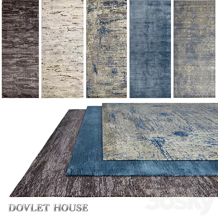 Carpets DOVLET HOUSE 5 pieces (part 745) 3D Model Carpets DOVLET HOUSE 5 pieces (part 745) 3D Model