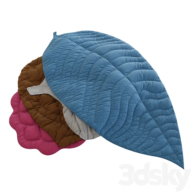 carpets in bed 3D Model carpets in bed 3D Model