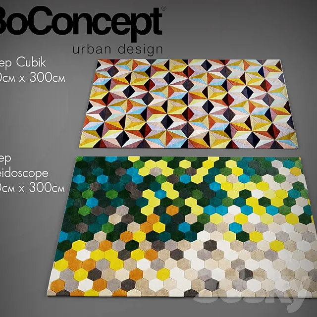 Carpets & Kaleidoscope from BoConcept Cubik 3DModel Carpets & Kaleidoscope from BoConcept Cubik 3DModel