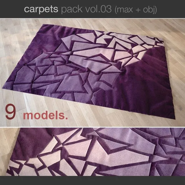 Carpets pack 3D Model Carpets pack 3D Model