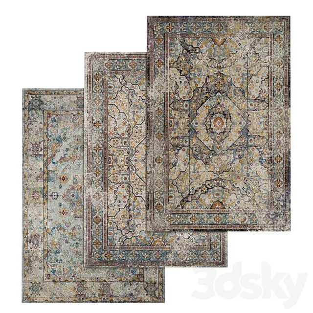 Carpets Set 1 3D Model Carpets Set 1 3D Model