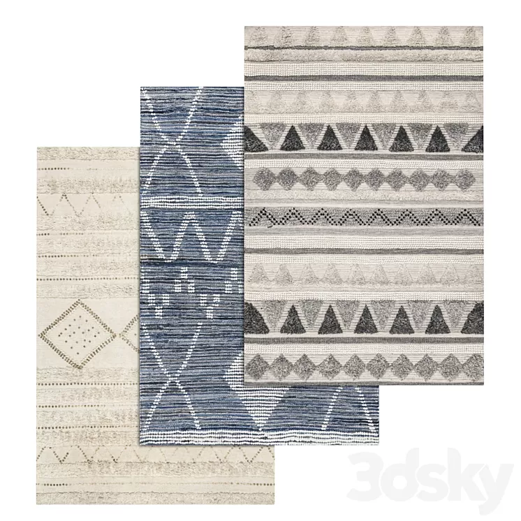 Carpets Set 1476 3D Model Carpets Set 1476 3D Model