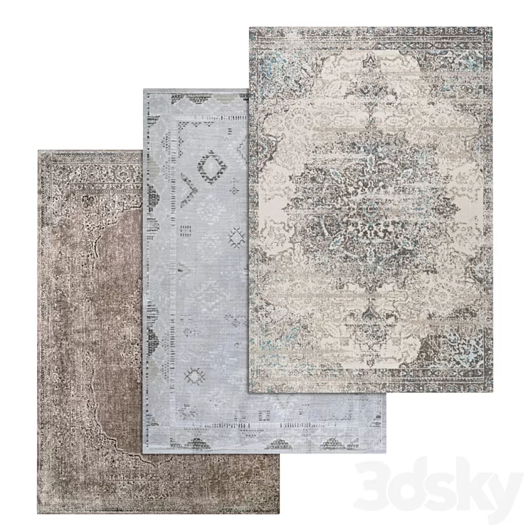 Carpets Set 1614 3D Model Carpets Set 1614 3D Model