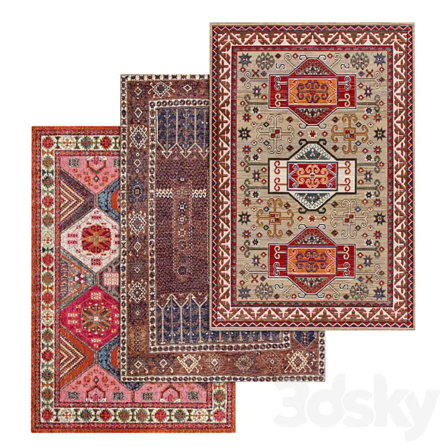 Carpets Set 1625 3D Model Carpets Set 1625 3D Model