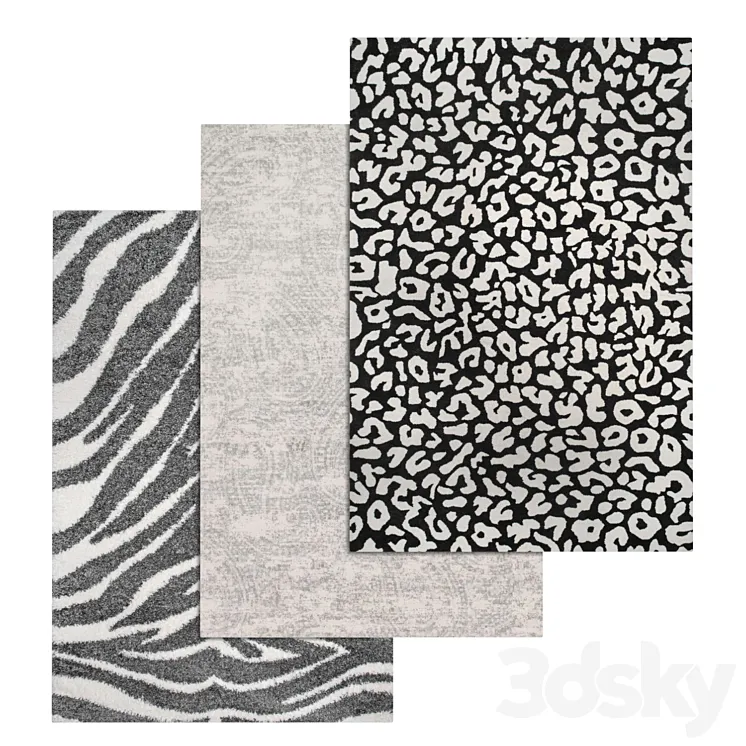 Carpets Set 1735 3D Model Free Download