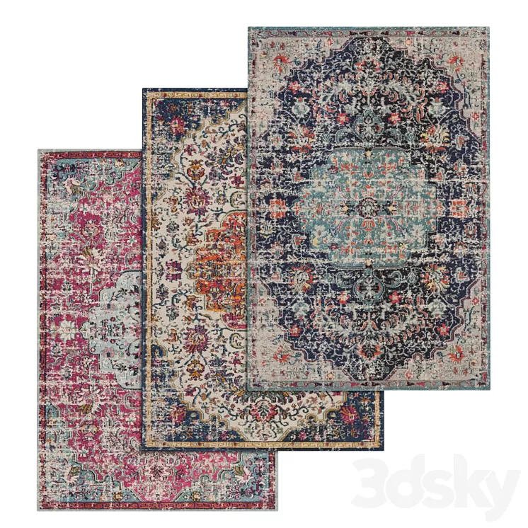 Carpets Set 186 3D Model