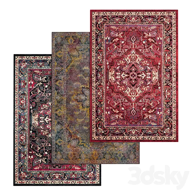 Carpets Set 2047 3D Model Carpets Set 2047 3D Model