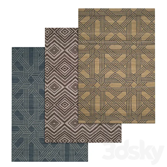 Carpets Set 208 3D Model Carpets Set 208 3D Model