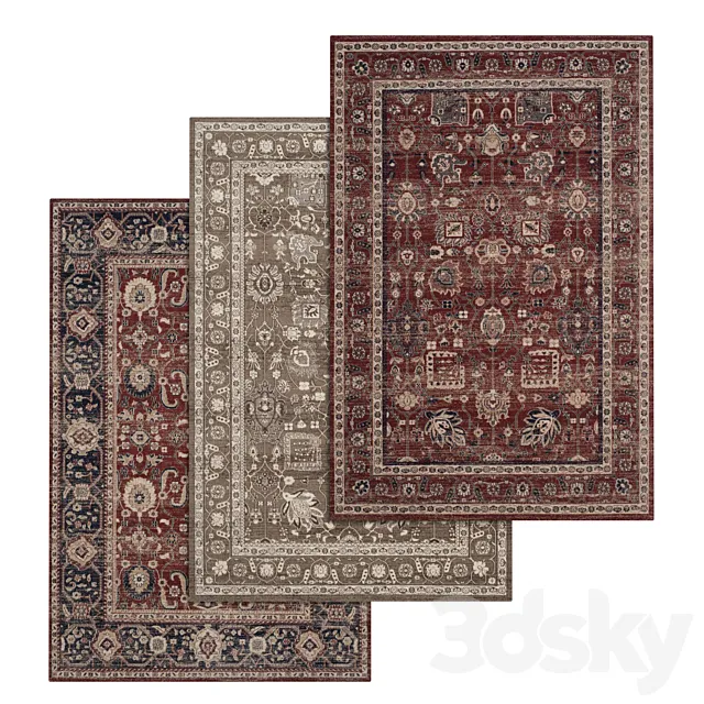 Carpets Set 21 3D Model Carpets Set 21 3D Model