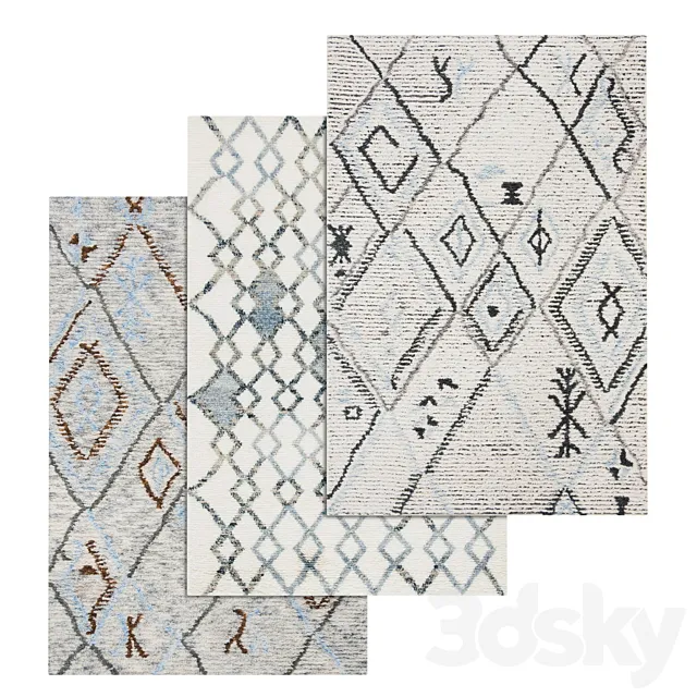 Carpets Set 2353 3D Model
