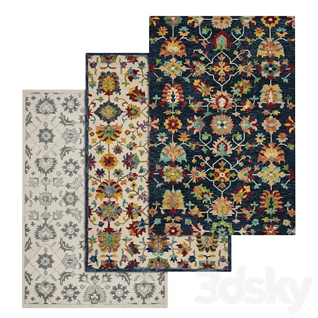 Carpets Set 38 3D Model Carpets Set 38 3D Model