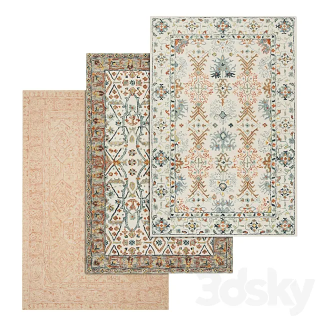 Carpets Set 45 3D Model Carpets Set 45 3D Model