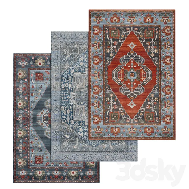 Carpets Set 492 3D Model Carpets Set 492 3D Model