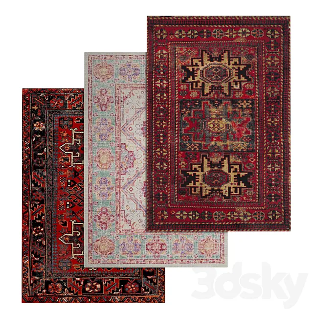 Carpets Set 513 3D Model Carpets Set 513 3D Model