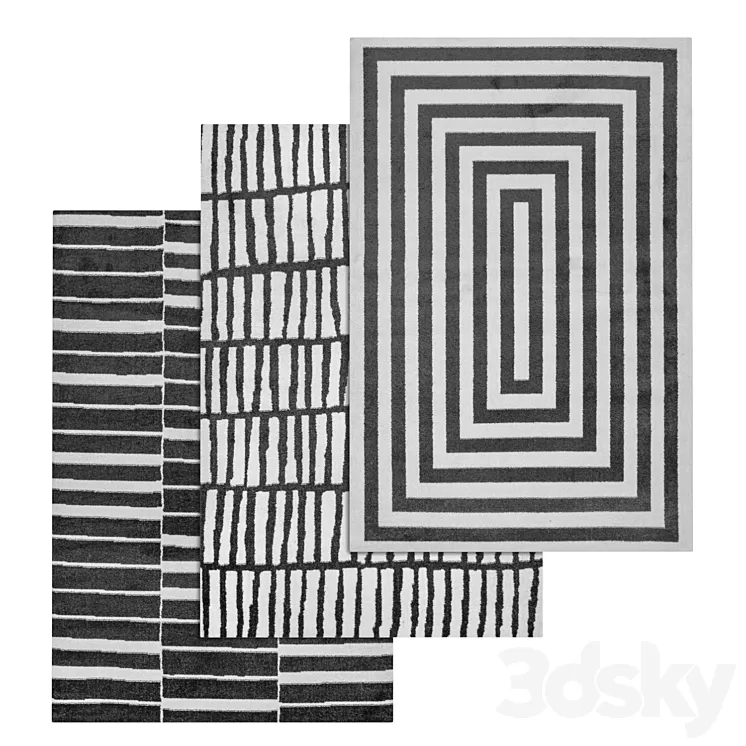 Carpets Set 558 3D Model Carpets Set 558 3D Model
