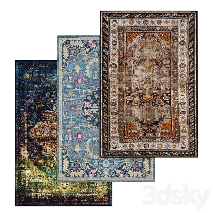 Carpets Set 979 3D Model Carpets Set 979 3D Model
