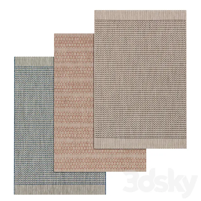 Carpets Set 990 3D Model Carpets Set 990 3D Model