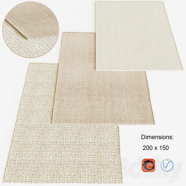 Carpets Zara Home 3D Model Carpets Zara Home 3D Model