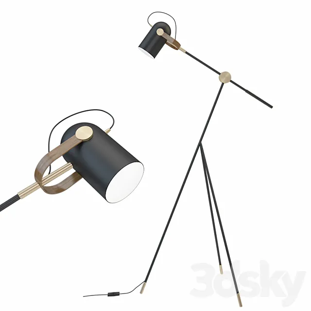 Carronade 360S floor lamp black 3DModel