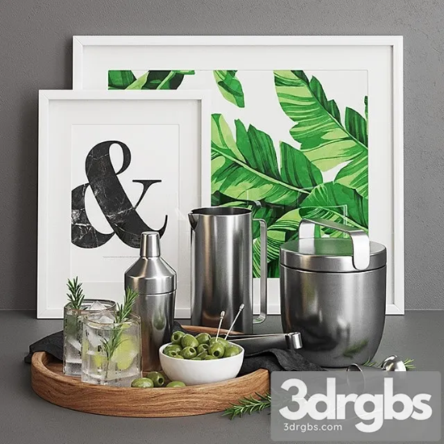 Carter cocktail set 3D Model Download