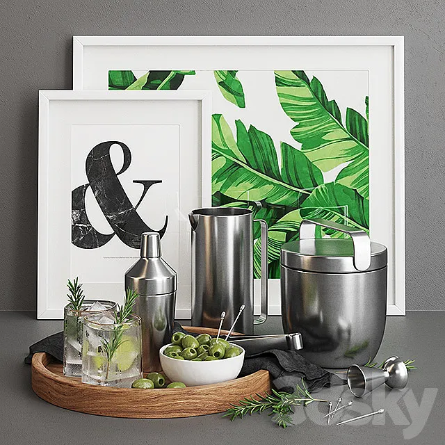 Carter cocktail set 3D Model