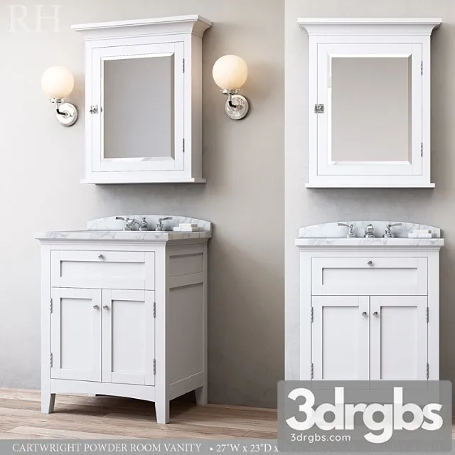Cartwright Powder Room Vanity 3D Model Download