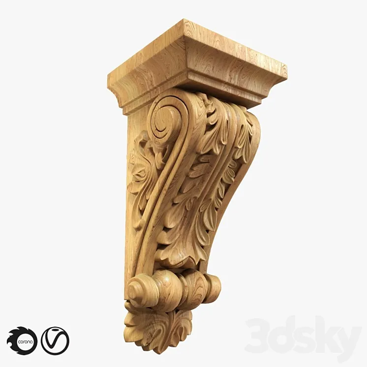 Carved bracket-10 3D Model Free Download Carved bracket-10 3D Model Free Download