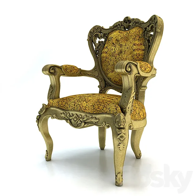 Carved Chair 3D Model