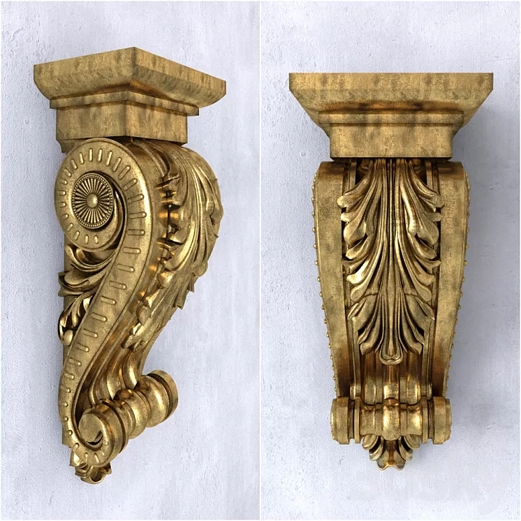 Carved console bracket. 3D Model Carved console bracket. 3D Model