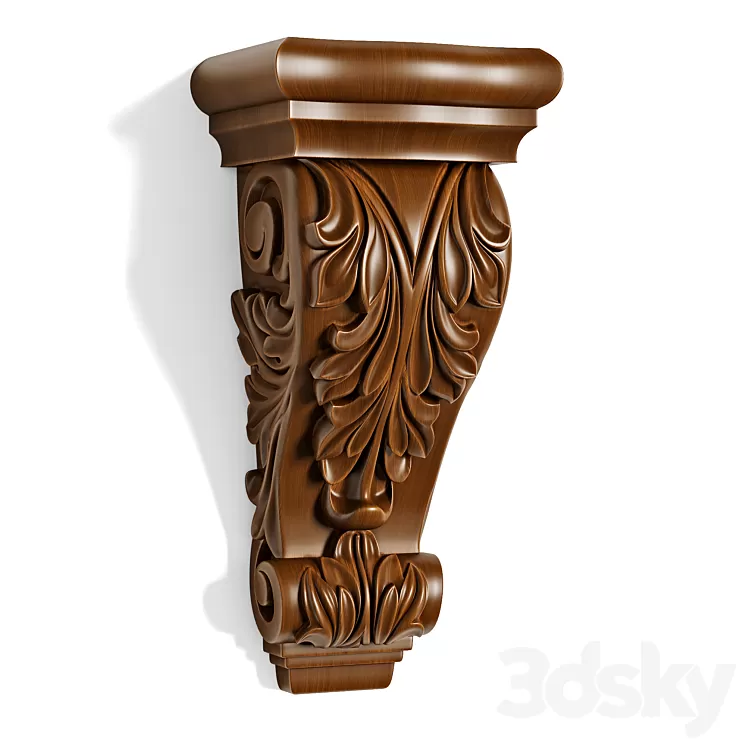 Carved Corbel 001 3D Model Carved Corbel 001 3D Model