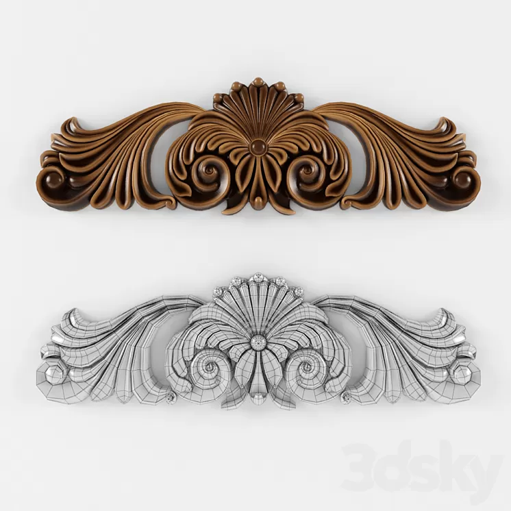 carved decoration 3D Model carved decoration 3D Model