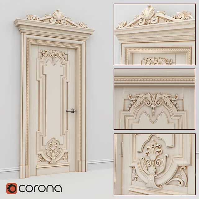 Carved door 3D Model