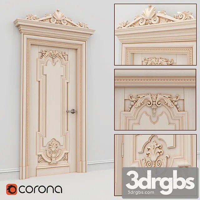 Carved Door 3D Model Download