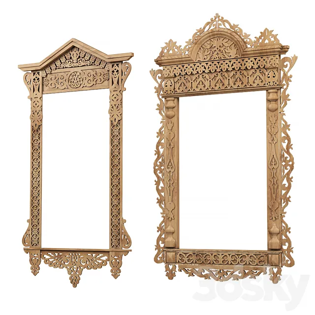 Carved frame 3D Model