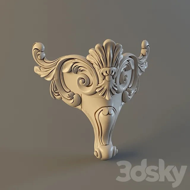 Carved legs for a bed 3D Model