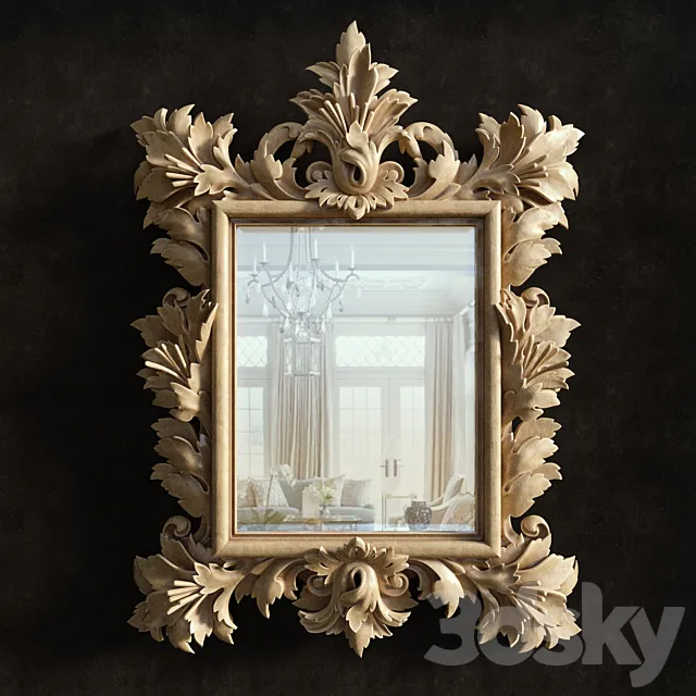 Carved mirror 3DModel Carved mirror 3DModel