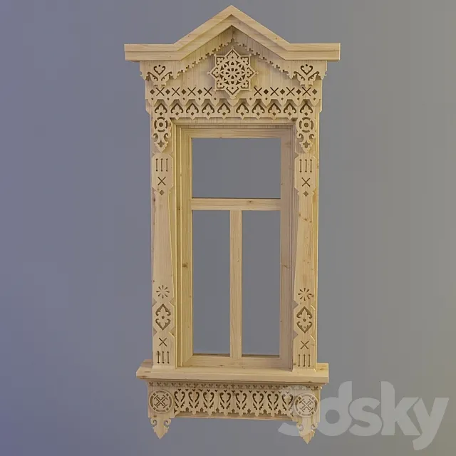 Carved platbands 3D Model