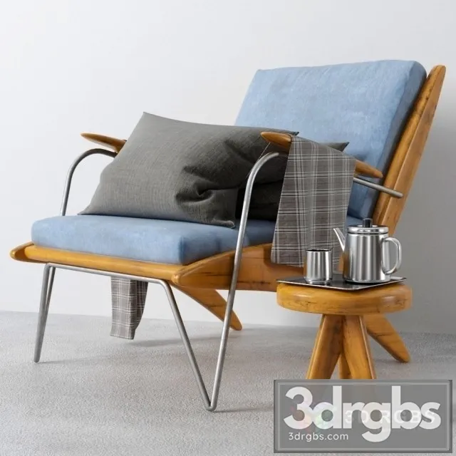 Carved Walnut Lounge Armchair 3D Model Download Carved Walnut Lounge Armchair 3D Model Download