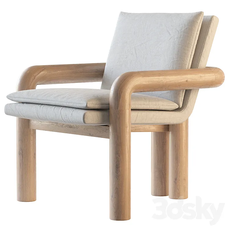 CARVED WOOD LOUNGE 3D Model Free Download